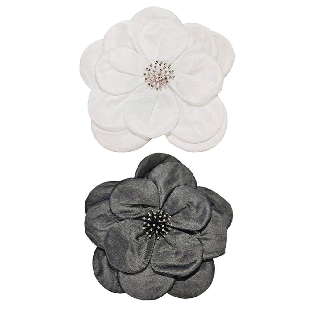 Multi Layer Soft Fabric Large Flower Brooch Stylish Breastpin for Dresses and Tops Floral Shaped Corsage Party Accessory