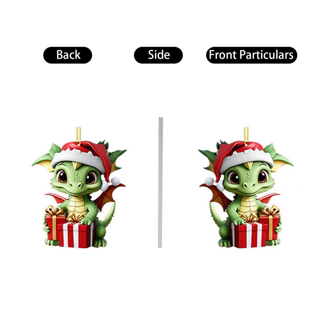 2D Christmas Advent Countdown Calendar Mysrery Box Dragon Baby Christmas Tree Ornament