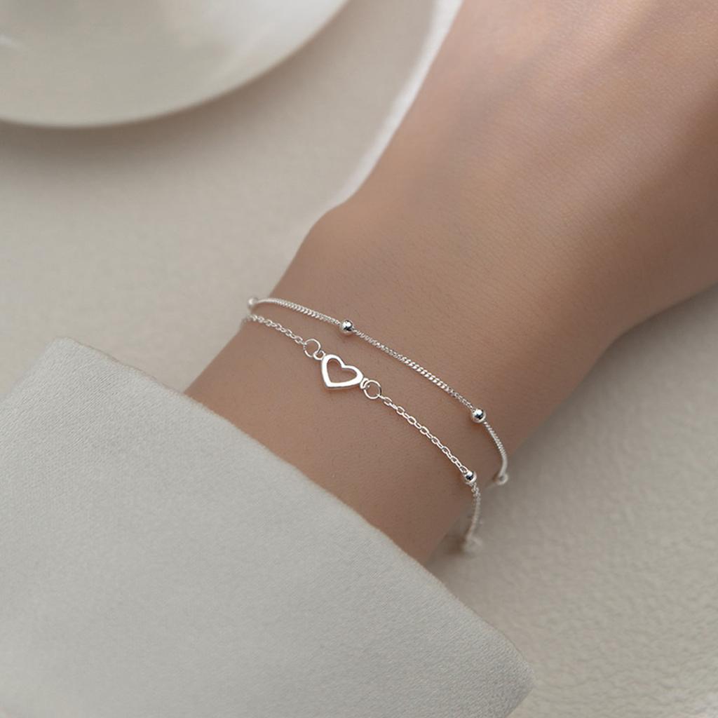 925 Silver Diamond-Studded Butterfly Bracelet Women's Fashion Temperament Flower Adjustable Bracelet
