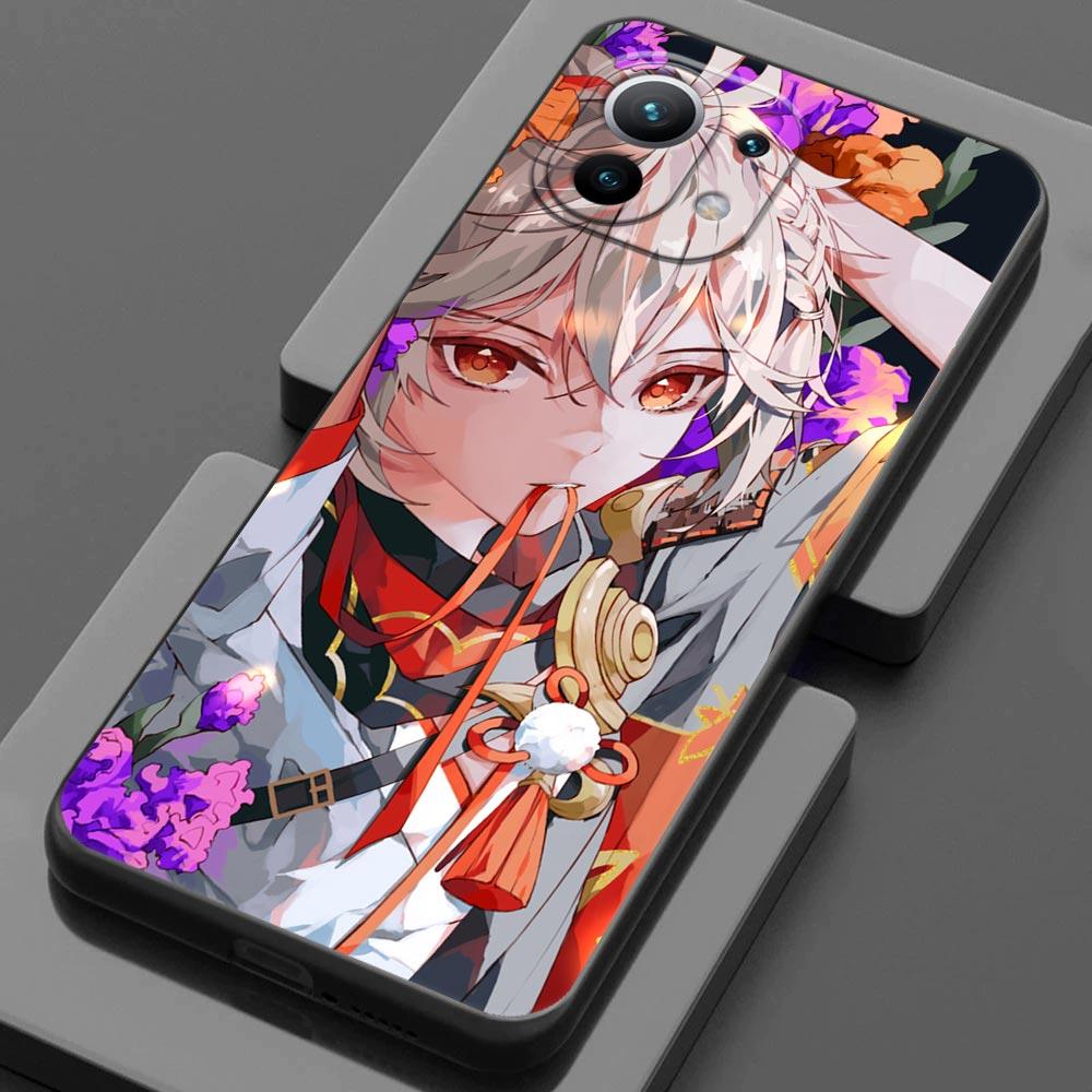 Phone Case for Xiaomi Mi 11 Lite 5G NE 11i 11X 11T 12 Pro Poco  F3 X3 GT X4 NFC Pro Cases Cover Anime Genshin Impact Flower Game