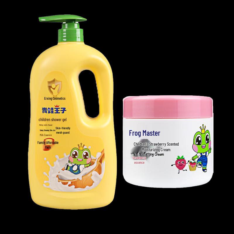 FROGPRINCE Children's Milk Moisturizing Shower Gel & Cream Set