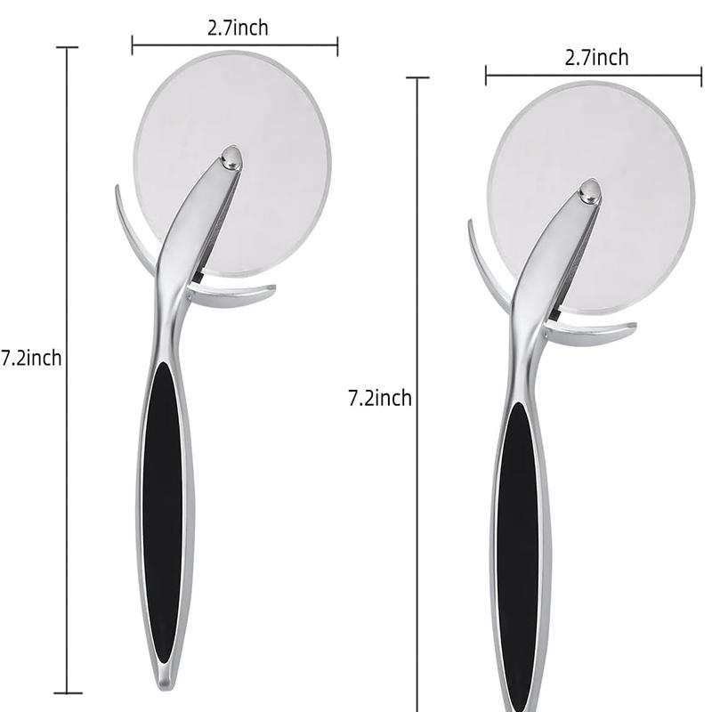 Stainless Steel Pizza Cutter Single Wheel Cake Bread Pies Round Zinc Alloy Handle Kitchen Cutting Tools Pizza Slicer 1