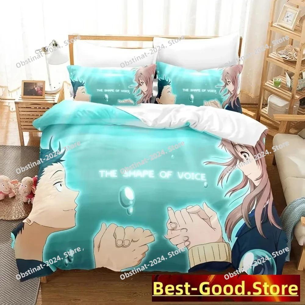 Anime A Silent Voice The Shape of Voice Bedding Set Duvet Cover Bed Set Quilt Cover Pillowcase Comforter king Queen Size