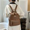 IELGY Fashionable All-Match Ladies Backpack Trendy Soft Leather Work Commuter Travel Backpack