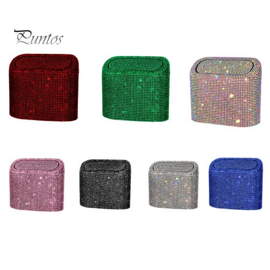 Auto Mülleimer Mülleimer Glitzer Strass Bling Drück Quadratischer Abfalleimer Aufbewahrungsbox Müllgreifer für Fahrzeugorganizer