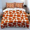 Cartoon Basketball Pattern 3Pcs Bedding Set Soft Microfiber Bed Sheet Pillowcase Set For Sports Fans Boys Bedroom Decor