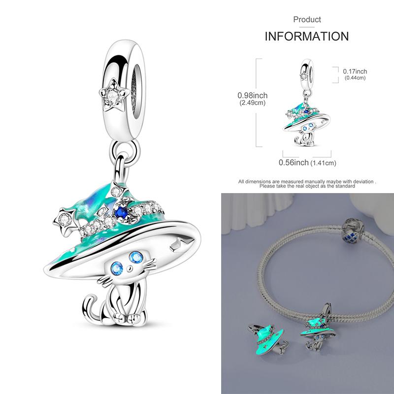 Fit Original Bracelet Copper Charms Butterfly Cute Dog Cat Beads Pendant Dragonfly Chain For Women Gift Diy Jewelry