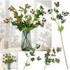 DIY Raspberry Artificial Plant Green Leaves Artificial Raspberry Branches Desktop Ornament