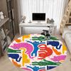 1 Stück Katzen-Puzzle-Stuhl-Teppich für das Büro, rutschfest, maschinenwaschbarer Teppich für das Büro, Zimmer-Urlaubsdekoration für Weihnachten, Geburtstag, Polyester