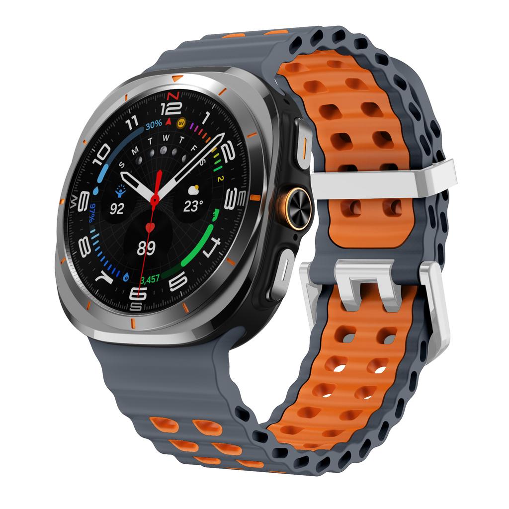 Original Straps For Samsung Galaxy Watch Ultra 47mm Accessories Marine Sport silicone Bracelet correa Galaxy Watch 7 ultra Band