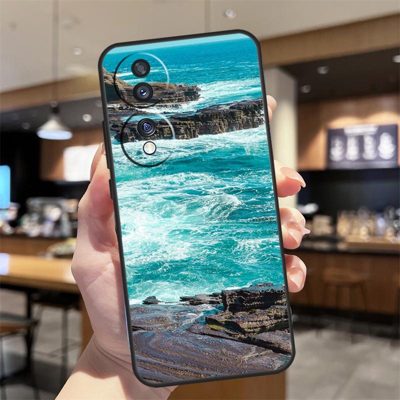Blue Ocean Waves Sea Case For Honor Magic 8 6 7 Pro Honor 400 200 70 90 Lite X8b X8c X9a X9b X9c X9d Win RT Cover