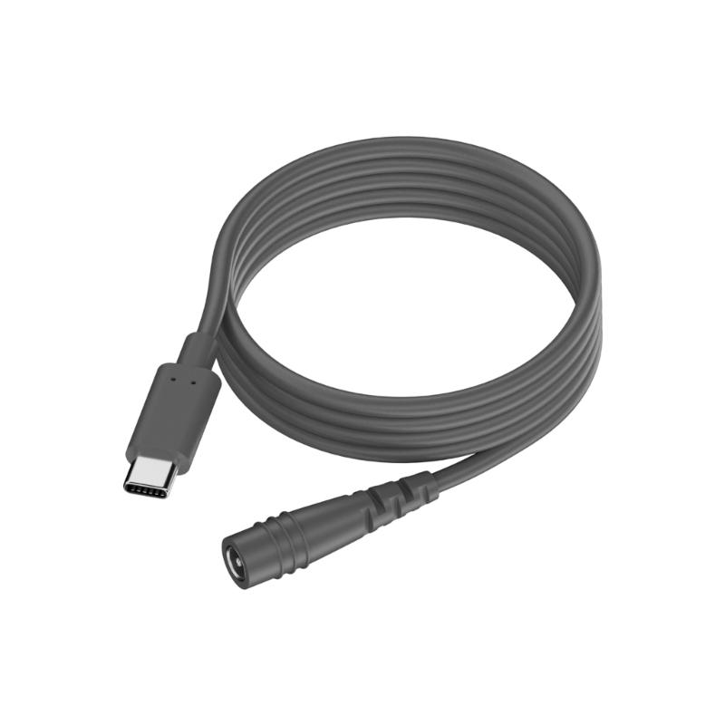 50cm-10m USB C Male To Mini DC5.5x2.1mm Female Waterproof Charging Cable for Outdoor Easy To Install Extension Cord