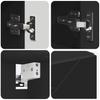 Bathroom Furniture Set with Door 5 Pcs Black Plywood and Metal