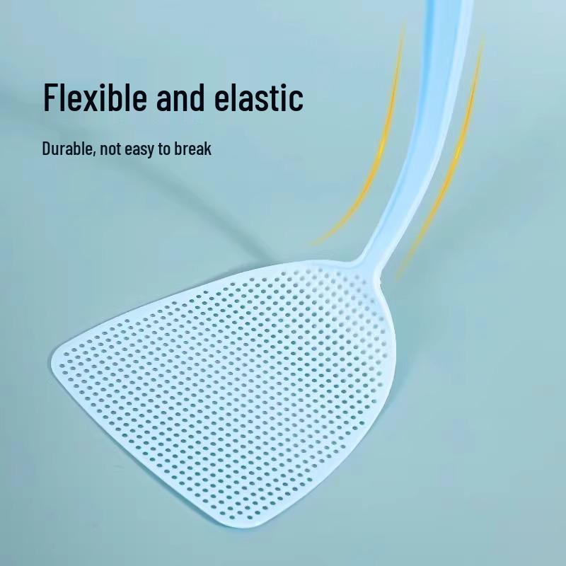 Nerozbitná extra dlouhá plastová plácačka na mouchy s velkou manuální hlavou plácačky na komáry pro použití v kuchyni