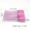 50pcs/bag Makeup Brush Lash Swans Crystal Eyelash Applicator Disposable Diamond Handle Nylon Mascara Wands Brush Cosmetic Brushes, YGirlash