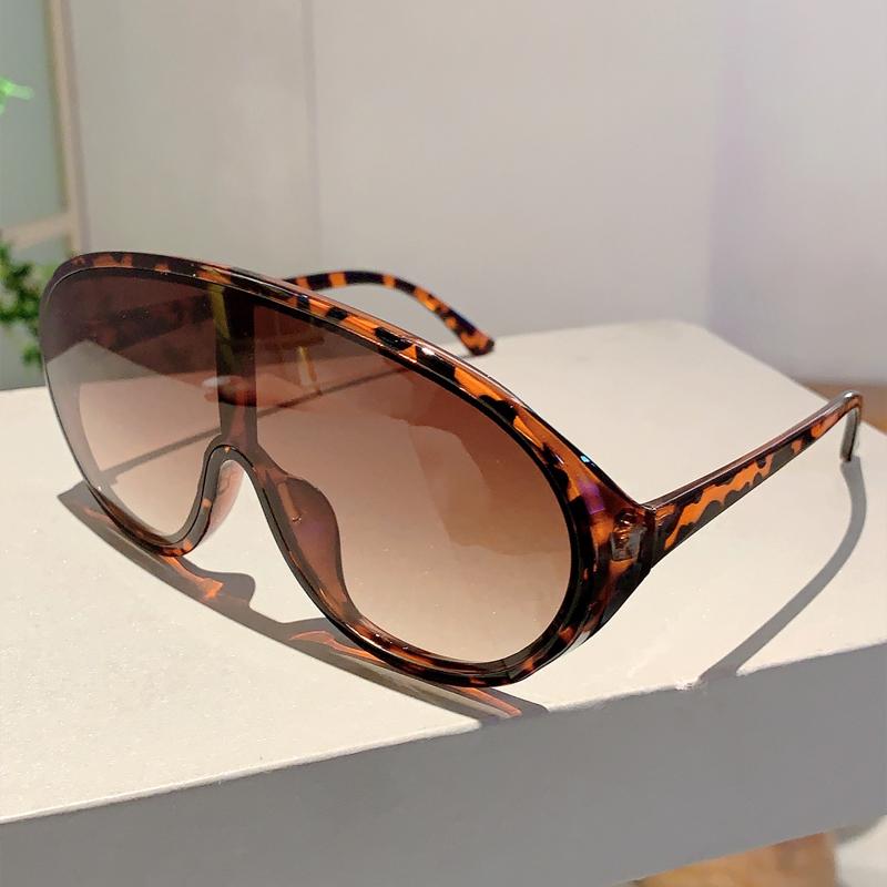 Oversized Fashion Sun Glasses  Women New Mirror Sports Goggle for Outdoor Cycling Trendy Stylish Brand Design Shades