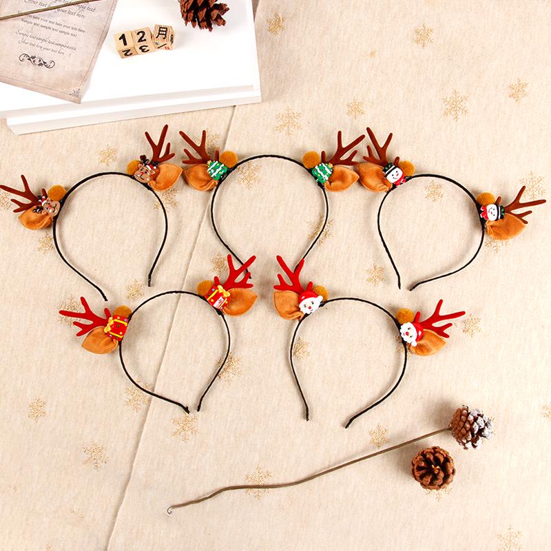 2025 Trendy Christmas Antler Headband for Kids & Adults - Cute Holiday Hair Accessories for Parties