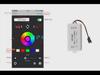 SP105E Bluetooth LED Strip Controller for WS2811/2812B, 5-24V, with Remote & App for Horse Racing Effects.
