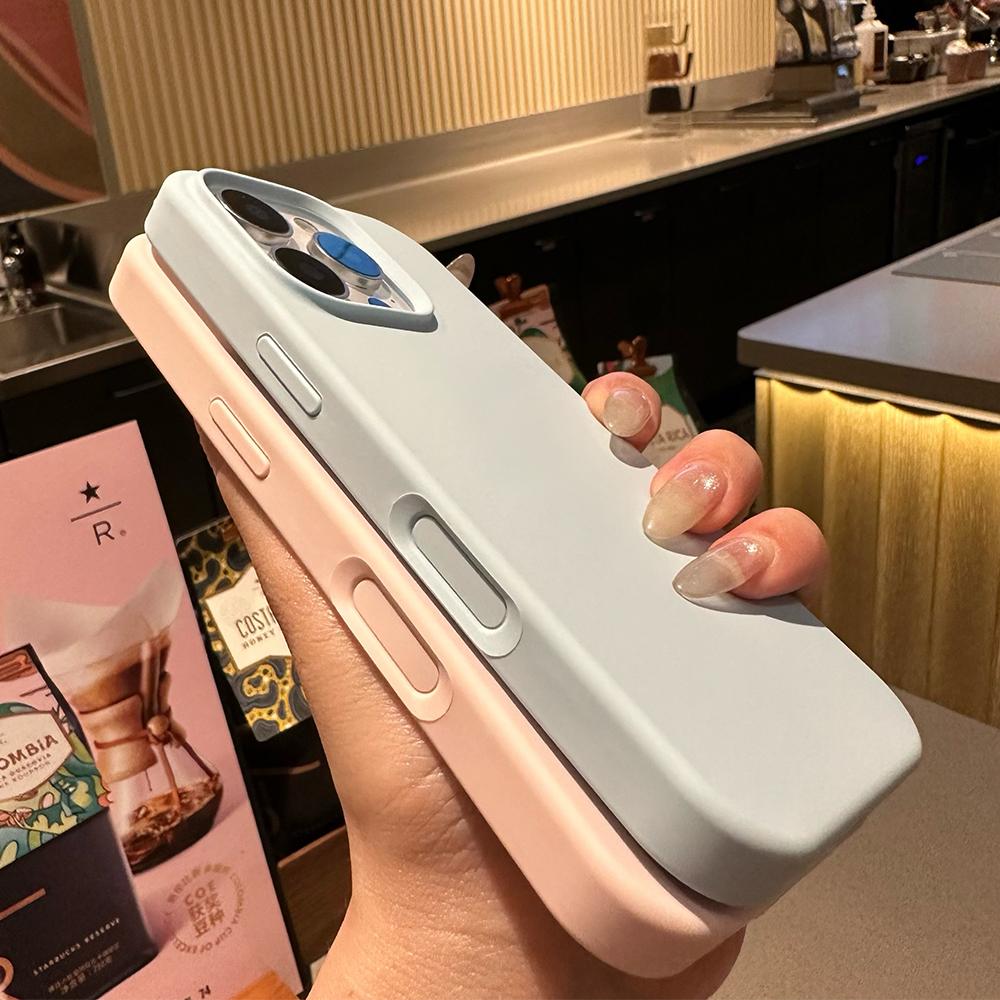Pulsante di controllo fotocamera Grigio Titanio Custodia originale in silicone liquido per For Iphone 16 Pro Max Plus cover per telefono morbida antiurto completa