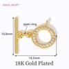 Multi Styles Bracelet Connector Clasps 18K Gold Plated Round/Oval OT Clasps,Toggle Clasp For Jewelry Making,DIY Findings