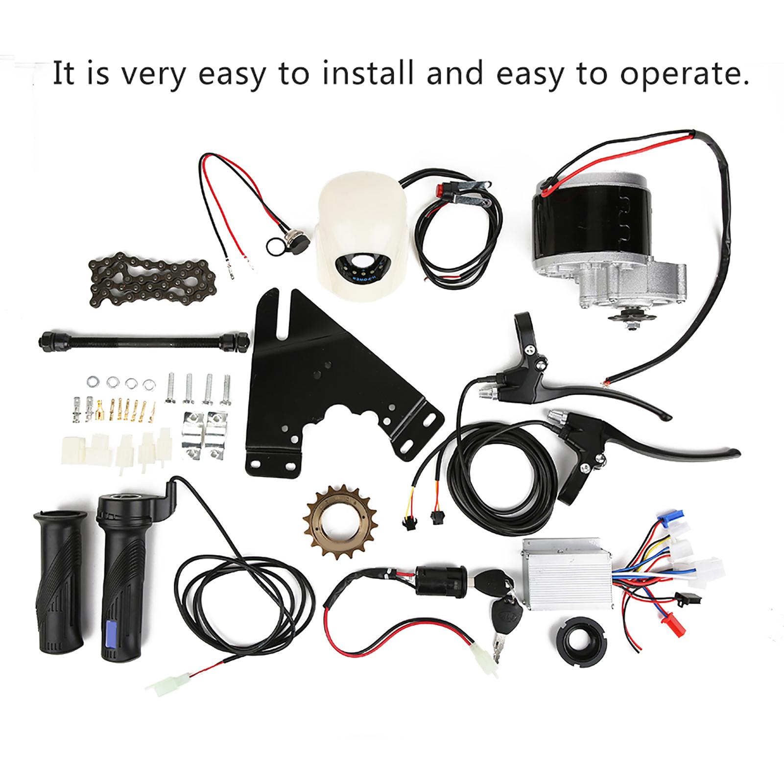 

14Pcs Set Conversion Accessory for Electric Bicycle E Bike Kit 24V250W Easy Installation