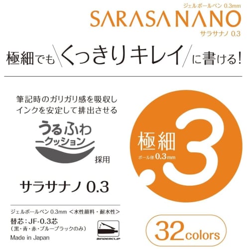 Zebra Gel Ballpoint Pen Sarasanano 0.3mm Blue Gray 10 pieces B-JJH72-VBGR
