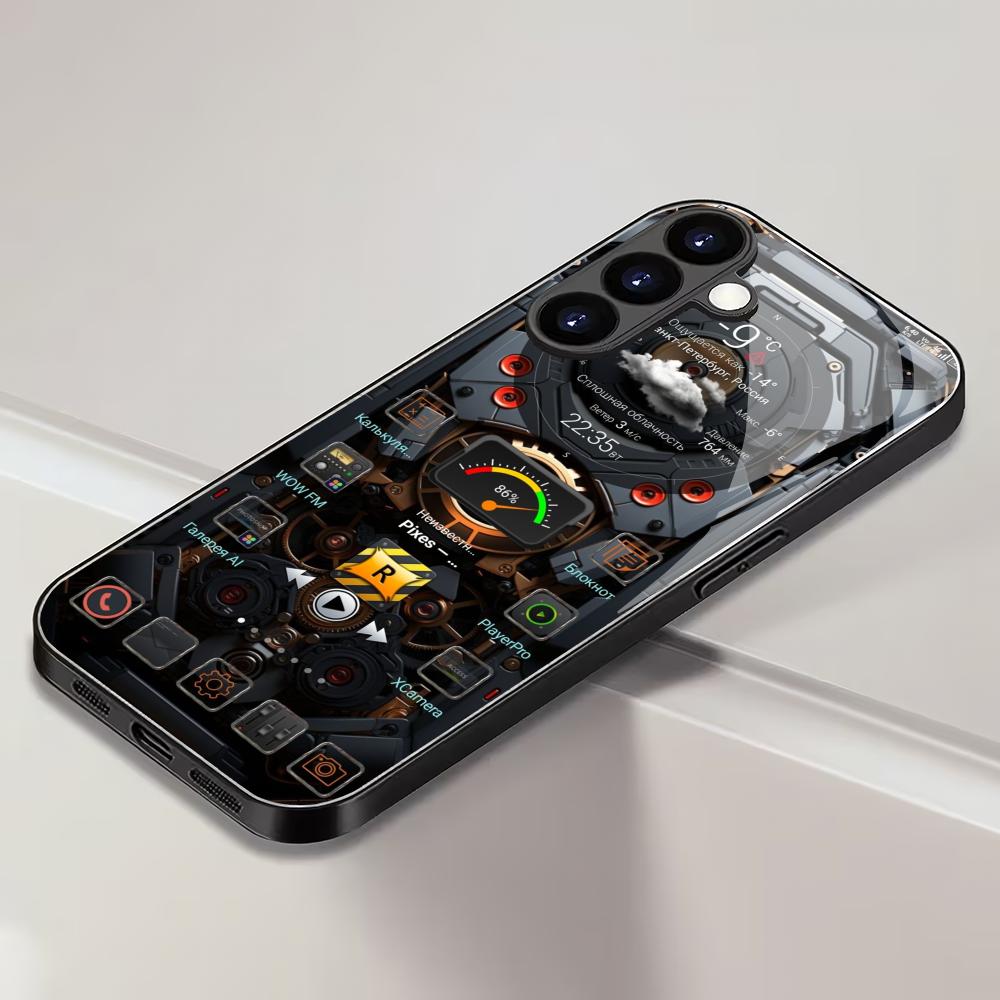 New Fashionable Tempered Glass Phone Case Suitable for Samsung Galaxy S26 S25 S24 S23 S22 S20 FE/Ultra/Plus Anti Drop Back Cover