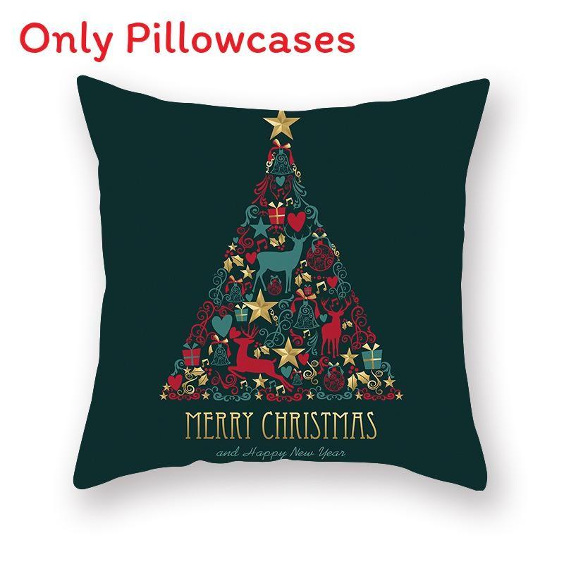 Merry Christmas Cushion Cover Xmas Home Sofa Throw Pillow Case Printing Garnish