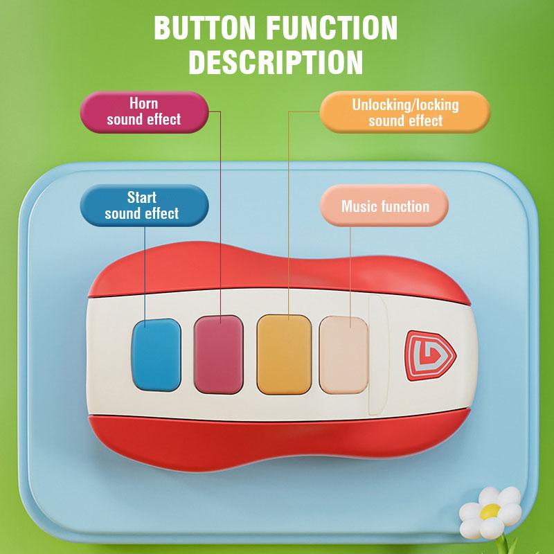 Baby Toys Musical Car Key Vocal Smart Remote Car Voices Pretend Play Educational Toys For Kids Sound Singing Toys Xmas Gifts