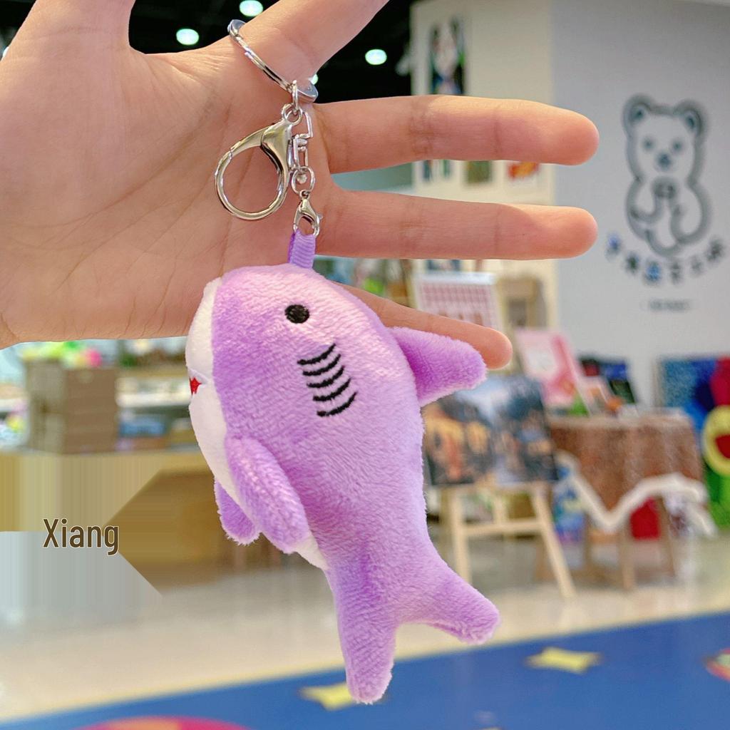 Cute Shark Whale Plush Keychain Charm