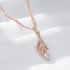 Zircon Leaf Women's Necklace Golden Pendant Shiny Fashion Jewelry Personality Party Accessories