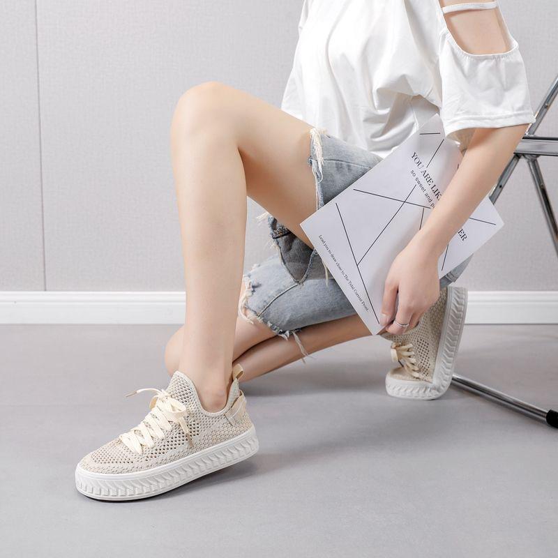 Mesh Shoes New Women's Shoes Board Shoes Sports Shoes Breathable Comfortable Platform Shoes