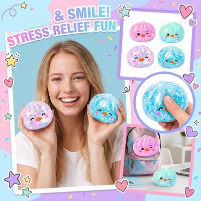 Squishy Stress Relief Toy Set with Steamer Design Slow Rising Soft Silicone Sensory Fidget Toy for Anxiety and Focus Relief