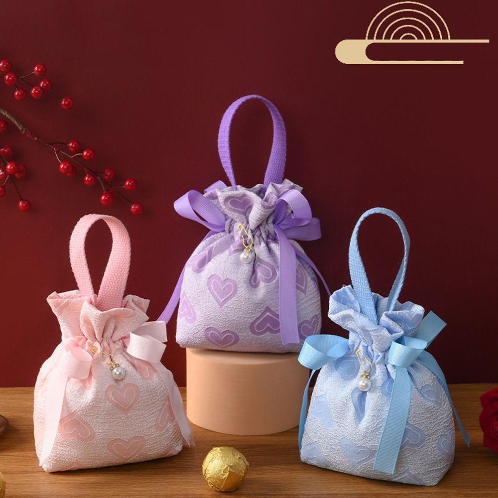 

Ручные подарочные пакеты Складная сумка на шнурке Новая коробка конфет
