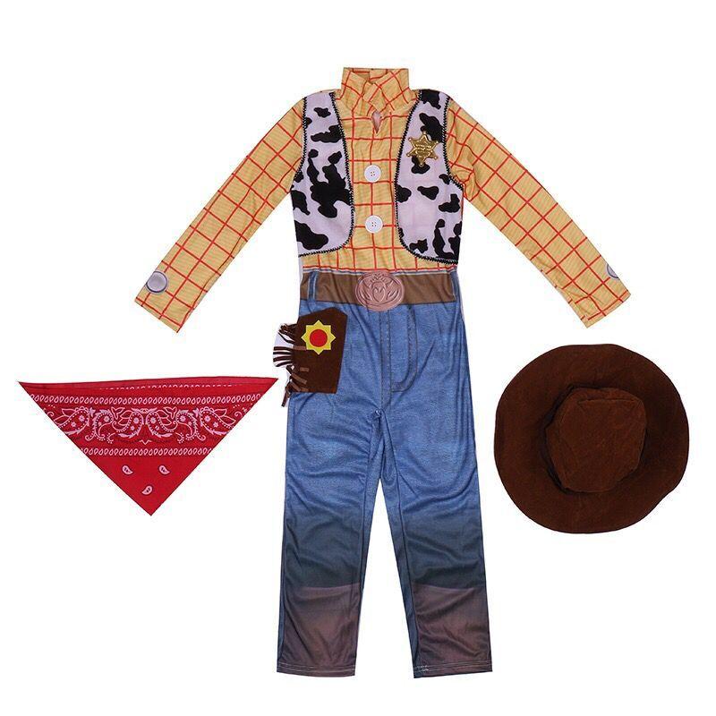 Children s Denim Costumes Toddler Anime Character Costumes Halloween Party Outfits for Boys and Girls Toy Character Performance S(110-120CM)