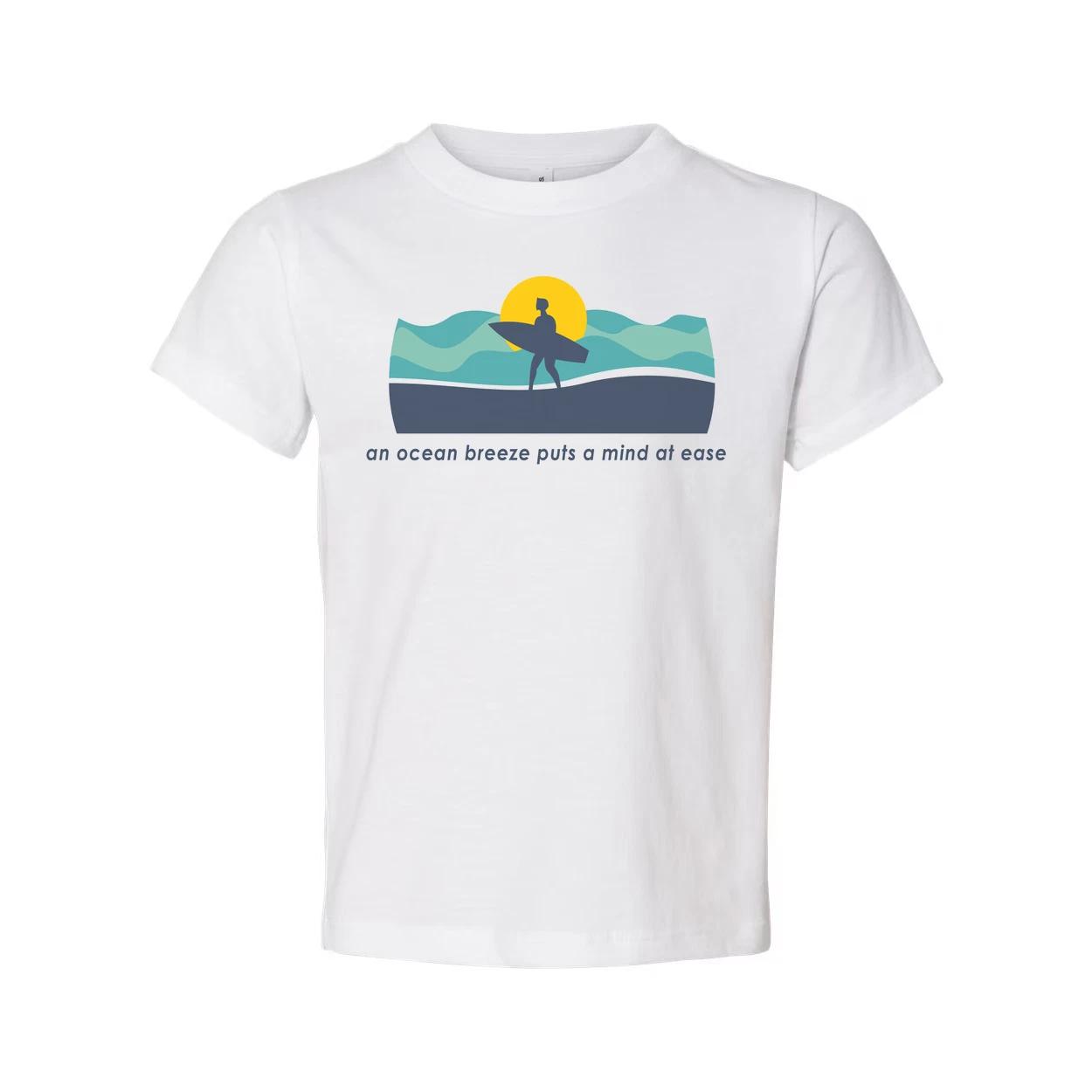 

Surfer Graphic Unisex T Shirt With Ocean Waves And Sun Beach Vibes Casual Collec S