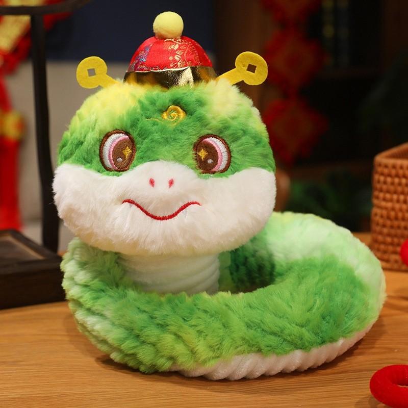 Colorful And Cute 30cm Plush Snake Toy For New Year And Zodiac Gifts Festival