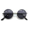 [MERRY PLEASURE] Sunglasses, Fashion Glasses, Men's & Women's, Round, Boston Style, Light Colored Lenses, Silver, Black, Gold, Green, Blue, Brown,
