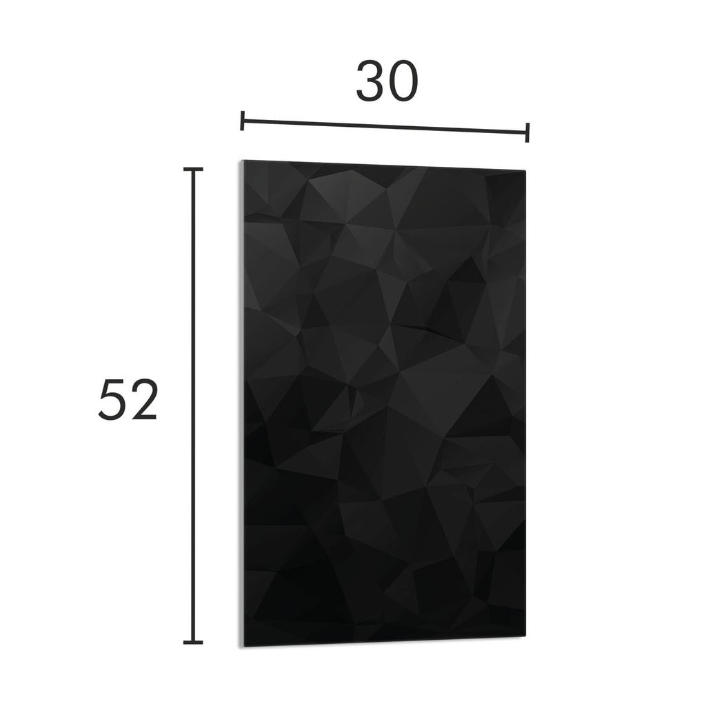 TAGLIERE IN VETRO 30x52 Nero