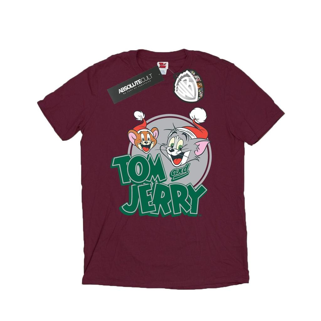 Tom and Jerry Mens Christmas Greetings T-Shirt
