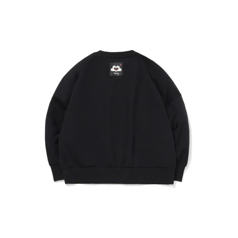 Li-Ning X Disney Co-Branded Oversized Pullover Sweatshirt Women Sweatshirt Black AWDQC28-2
