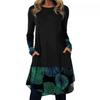 JPNTKY Moda Autunno Inverno Manica Lunga Girocollo Abiti Casual