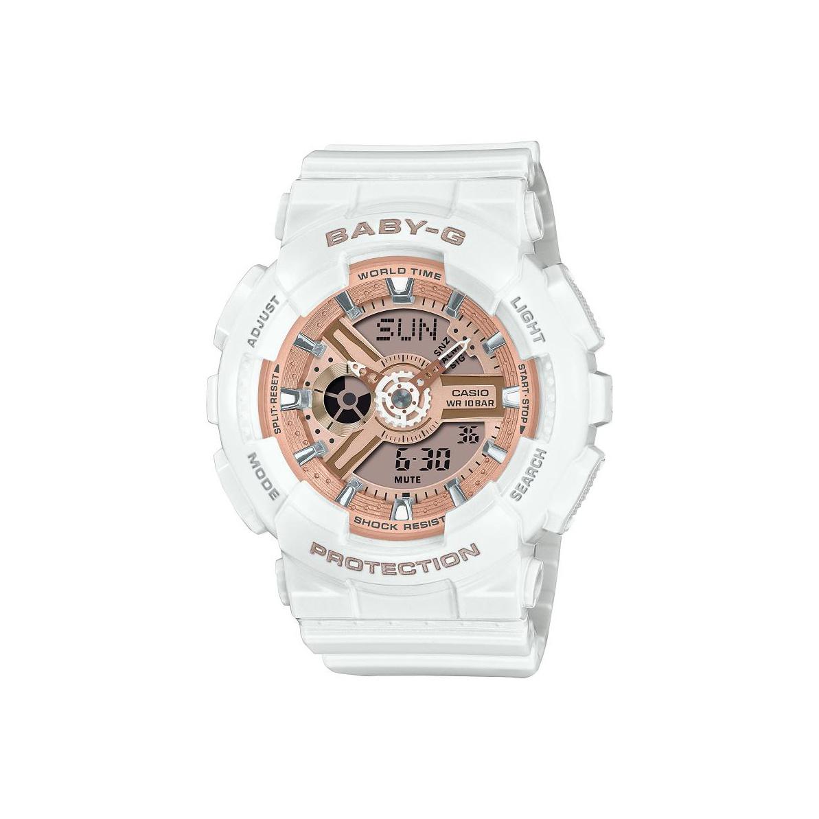 CASIO Women s BABY-G Gold Watch BA-110X-7A1JF BA-110X-7A1JF White Strap