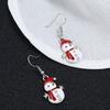 Dainty Cute Hook Earrings Christmas Snowman Earrings Drop Dangle Cartoon Gift Jewelry for Women Girls