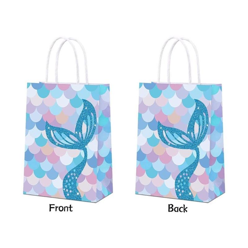 12PCS Gift Bags Party Bags, Paper Bag Set with Handles Girls' Birthday Gift Bags