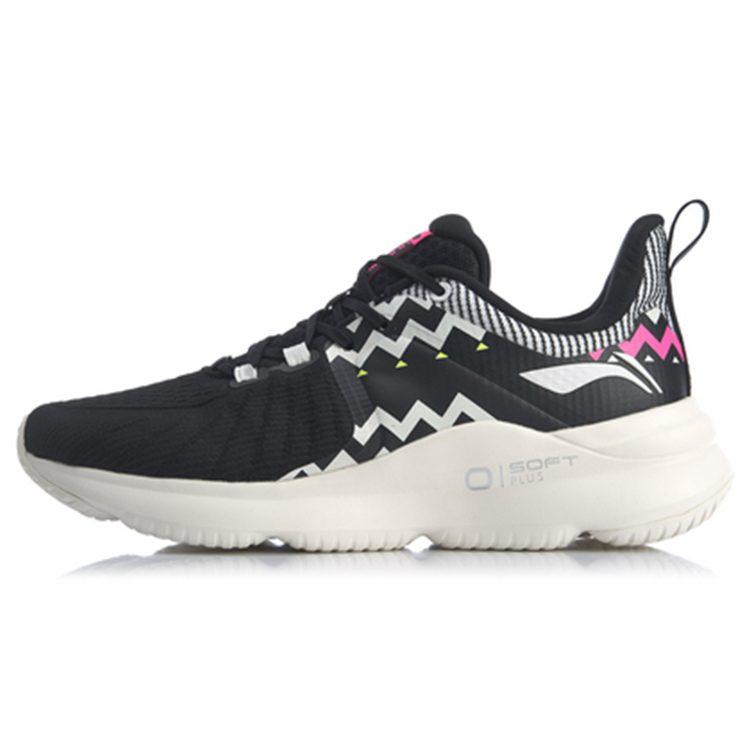 Li Ning SOFT PLUS Low Top Running Shoes Women's Black White ARHQ024-6
