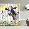 Fabric Shower Curtain Cute Cartoon Hippo Animals Dogs Cats Deer Bath Curtain Waterproof Polyester Bathroom Curtain With Hooks