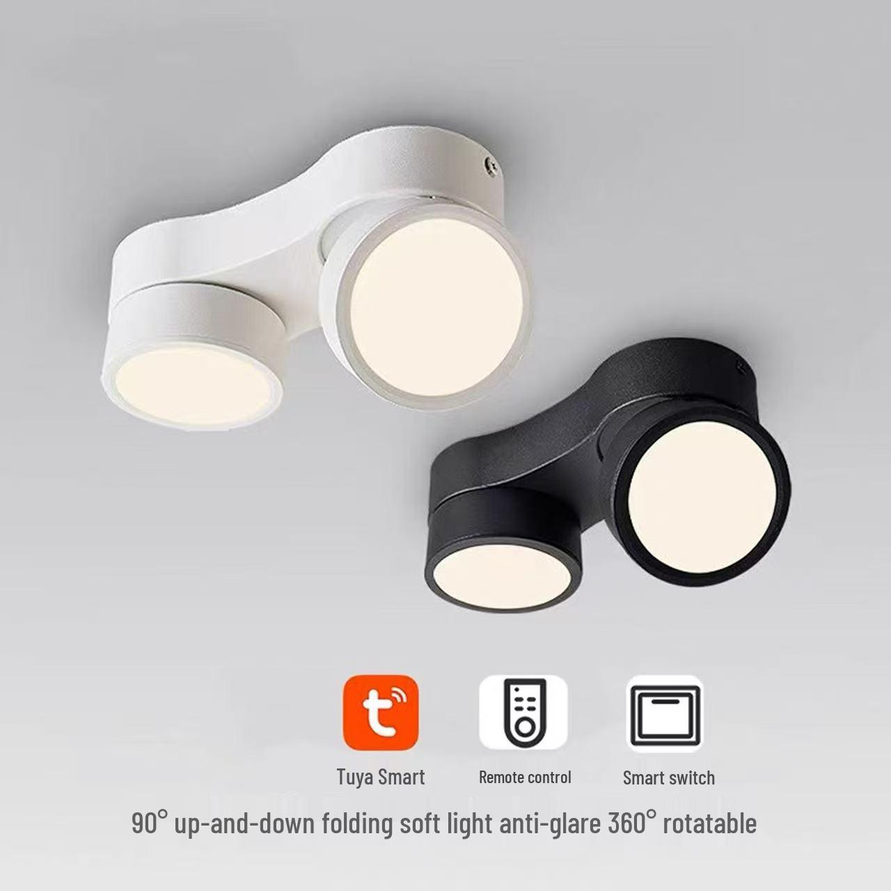 

Adjustable LED Double-Head Smart Ceiling Spotlight for Living Room and Aisle 7W each