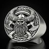 Mens Viking Skull Ring Norse Inspired Jewelry Gothic Punk Style Viking Warrior Accessory