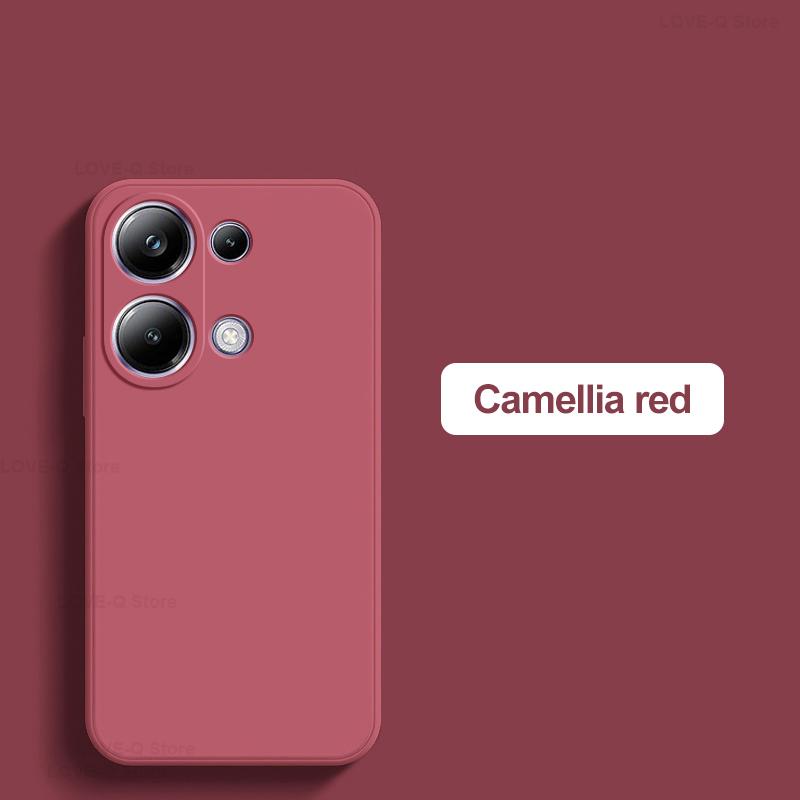 For Phone Case For Poco M6 Pro Silicone Solid Color Fall and Collision Protection Cover For Xiaomi Poco M6 M 6 Pro M6Pro PocoM6 Pro